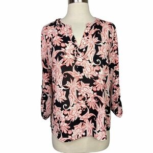 Stitch Fix l Daniel Rainn Split Neck Top, Small Petite